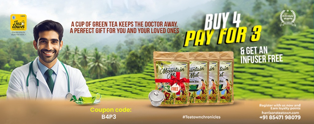 Buy 4 Pay 3 Harrisons’ Mountain Mist Everyday Green Tea