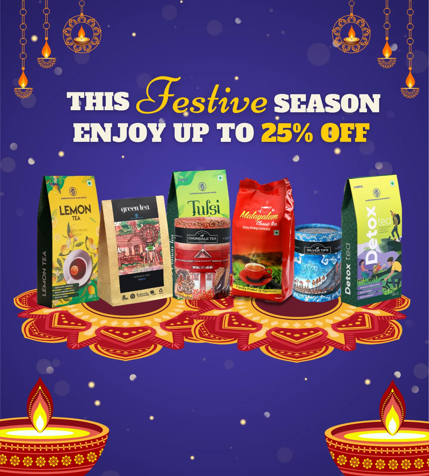 Up to 25% Diwali offer at Harrisons Tea Town