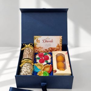 Diwali Glow – Premium Nuts & Sweets Hamper